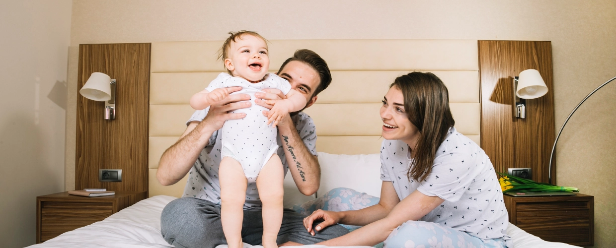 family on bed Family time on bed