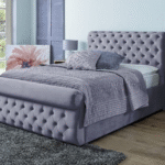Bespoke Sleigh Bed Frame - Any Fabric - Image 2