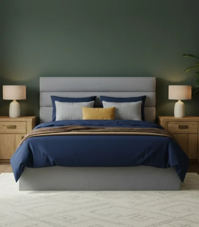 Benny Ottoman Gas Lift Fabric Storage Bed Frame