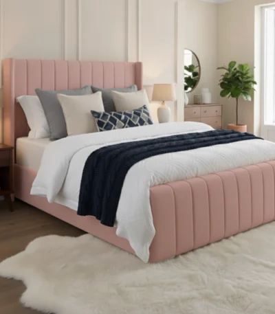 Elisa Pink Ottoman Panel Wing