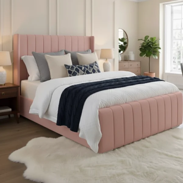 Elisa Pink Ottoman Panel Wing