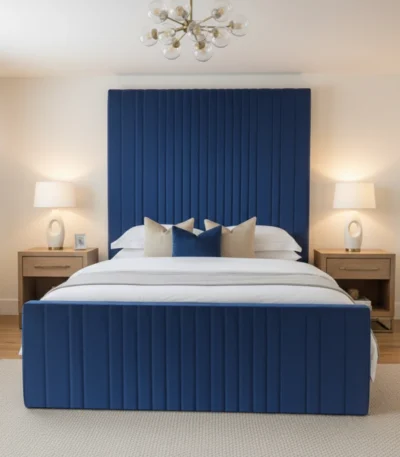 High Headboard Bed Designer Wall Panel