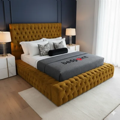 Bespoke Black Crush Velvet Ambassador Bed Frame