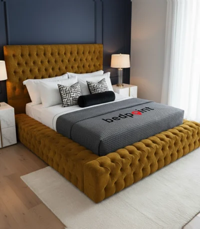 Bespoke Black Crush Velvet Ambassador Bed Frame