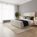 NewYork Beds And Mattress Upholstered Wing Bed Beautiful Multi Colour and Gas lift - Image 5