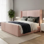 NewYork Beds And Mattress Upholstered Wing Bed Beautiful Multi Colour and Gas lift - Image 2