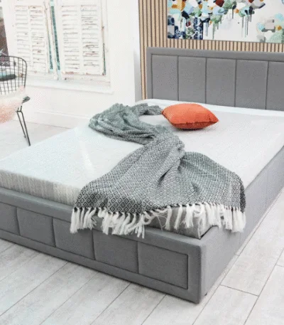 Gia Ottoman Gas Lift Fabric Storage Bed