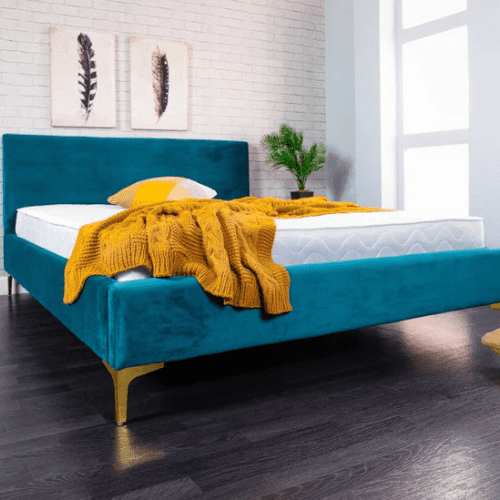 Italian Teal Fabric Bed Frame