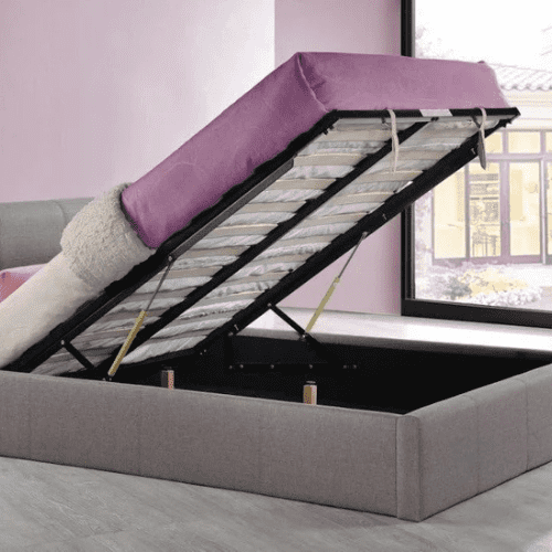 Selena Ottoman Gas Lift Storage Fabric Bed - Image 2
