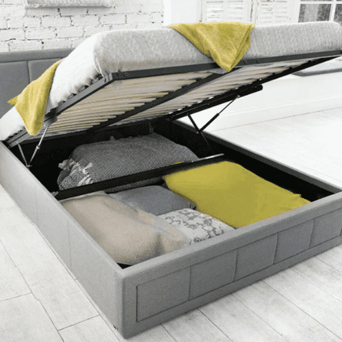 Gia Ottoman Gas Lift Fabric Storage Bed - Image 5
