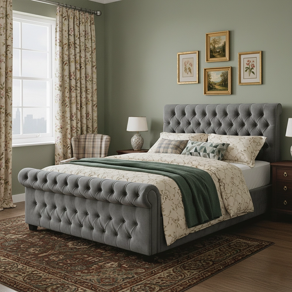 Bespoke Sleigh Bed Frame