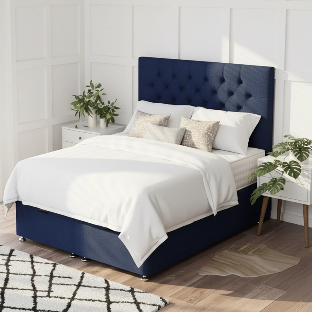 Cross Ottoman Storage Divan Bed Frame 2