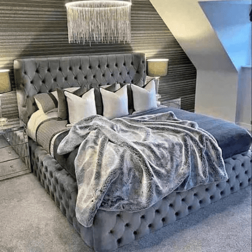 Royal Plush Velvet Manhattan Ambassador Bed Frame - Image 1